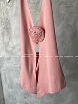 rose cosage halter neck knitwear
