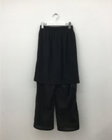 Slit pleated skirt pants (2color)