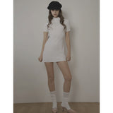 EVE HALF NECK DRESS-IVORY