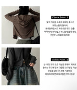 Sty Stripe Two Way Slim Hooded Zip-Up