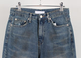 DIRTY STRAIGHT DENIM PANTS