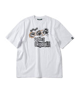 TROUBLE SKULL T-SHIRT - WHITE