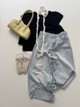 516 Washed Wide Denim Pants