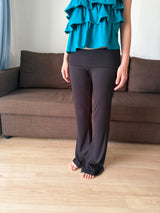 rib waist bootcut pants