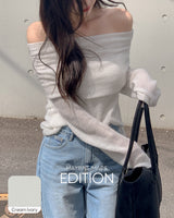 [MADE] Bamin off‑shoulder wool knit