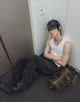 Pigment Washed Track Wide Pants