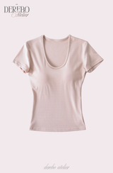 Liiv short-sleeve cap training shirring pants set (TOP)