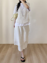 Popcorn Lace-up V-Neck Knit Vest