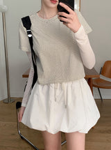 #SL Basic Layered Round T-shirt (2color)