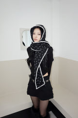 Smile quilted hat muffler