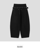 Porty Studded Belted Balloon Pants
