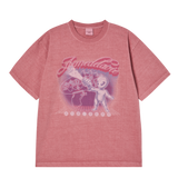 25SS ピグメントシューティングエイリアンショートスリーブTシャツ ダークピンク
