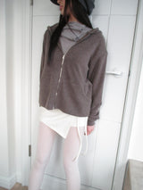 heavy knit hoodie
