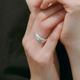 TEXTURE OF WAVE RING 002 (SILVER)