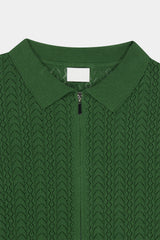Leaves Knitted Zip Up (3color)