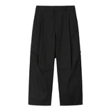Xストラップワイドパンツ - ブラック