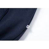 HUKEロゴNAVYフードT