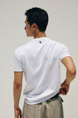 Cool curve half t-shirts(White)