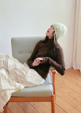 Clover Broach Beanie - Pistachio