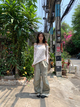 Item Span off shoulder long sleeve tee