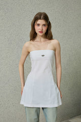 KITTEN MINI DRESS / WHITE