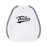 TRACKER SPORTY TRACK V-NECK OVER FIT SWEATSHIRT (4color)
