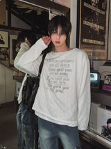 Rough See-through Layered Knit