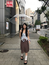 Lovesome Lace Frill Ribbon Sleeveless Top
