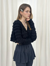 LACE STRAP CARDIGAN / IVORY