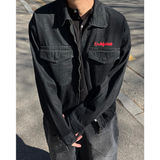LP Red Embroidered Denim Jacket
