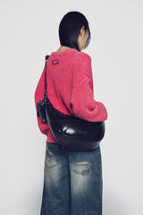 24FW スプレーウォッシングオーバーサイズニット ピンク