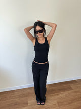 low rise track pants