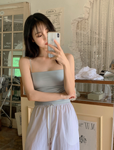 WR Shirring Crop Cap Sleeveless (10color)