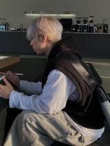 Half Hooded Sweat Vest 2C