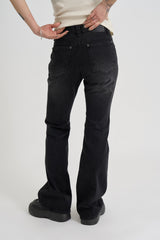 Mild wash bootcut denim pants