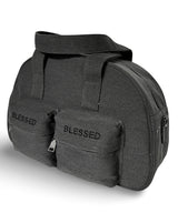 HALF MOON SHOULDER CROSS BAG_LARGE-Canvas Washing black_black