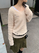 BOUCLE DAMAGE LOOSE KNIT (2C)