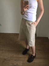 Cotton maxi bermuda pants (1color)