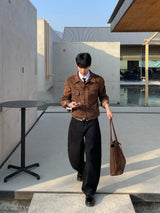 Trucker Colorblock Suede Jacket (3colors)
