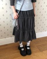 Hachu Tiered Midi Skirt