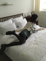 nat y2k checked pantyhose