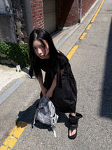  DOUBLE STRAP COTTON SKIRT