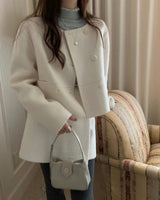 Little Paris Double-breasted Short Wool Coat