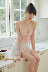 WHISPER BUTTON TOP pink