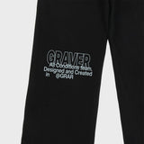[UNISEX]GRAR-レタリングトレーニングピンタックワイドパンツ