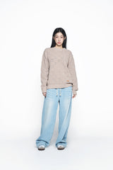 25SS EATHER WARPEN OVERSIZE KNIT BEIGE