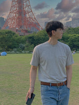 [A-T0126] リベットポケット半袖Tシャツ (6色)