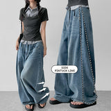 [~2XL, Short Long] 🧊サマージーンズ* 💙クールサマーデニムワイドパンツ (3 colors)