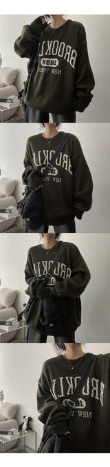 Brooklyn lettering knitwear