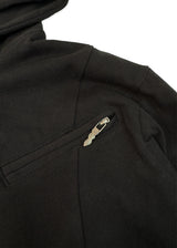 Zip Up Hoodie in Black